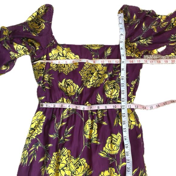 NEW ALICE + OLIVIA Clarine Silk Floral Maxi Dress Gown Size 0 Purple Fairy Artsy - Picture 12 of 13